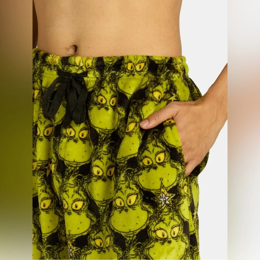 Dr. Seuss Grinch Superminky Fleece Sleep Pants Men’s Small - Picture 4 of 13